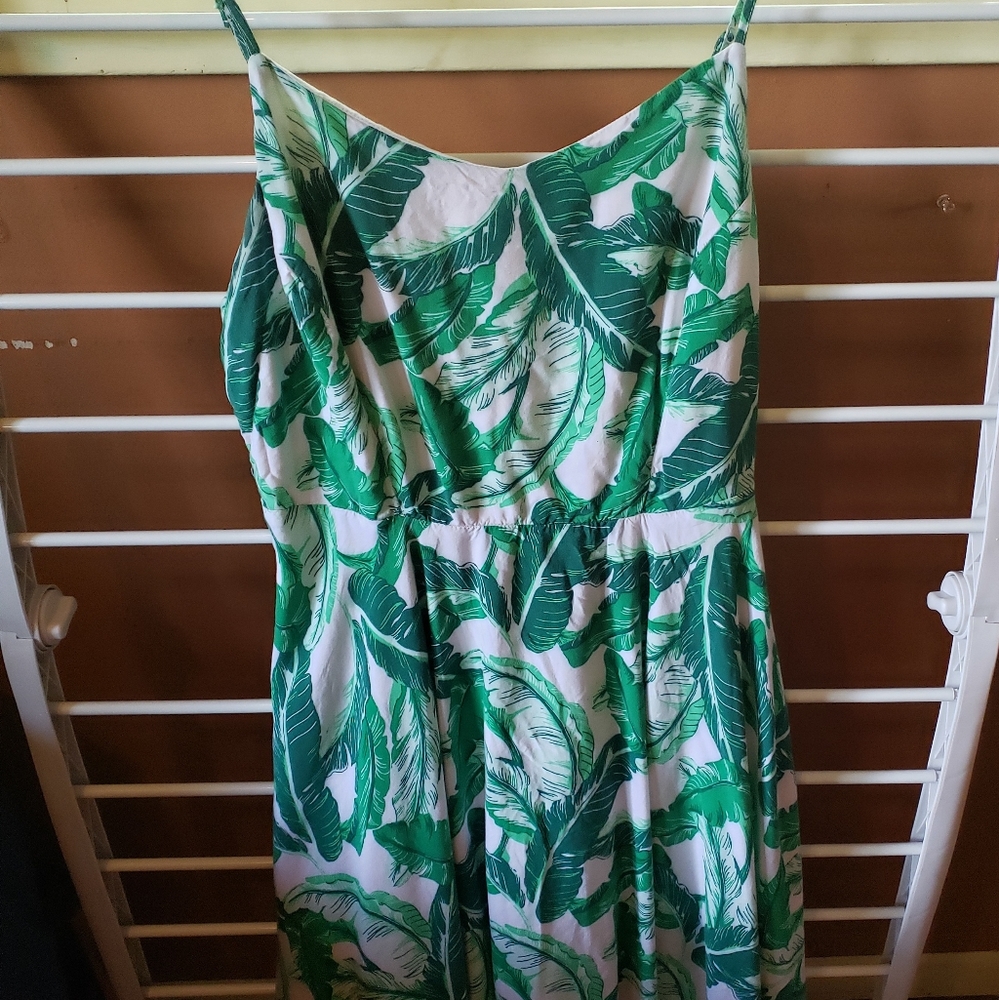 Leaf print old navy dress